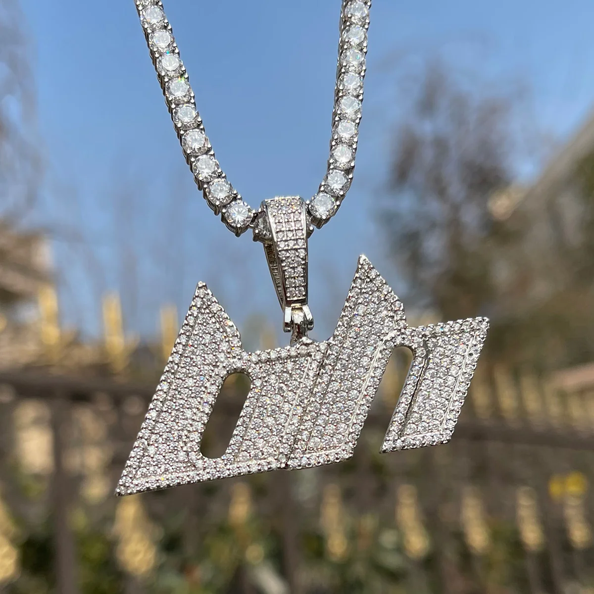 Luxury Font VVS Iced Out Personalized Custom Name Necklace Pendant - Image 2