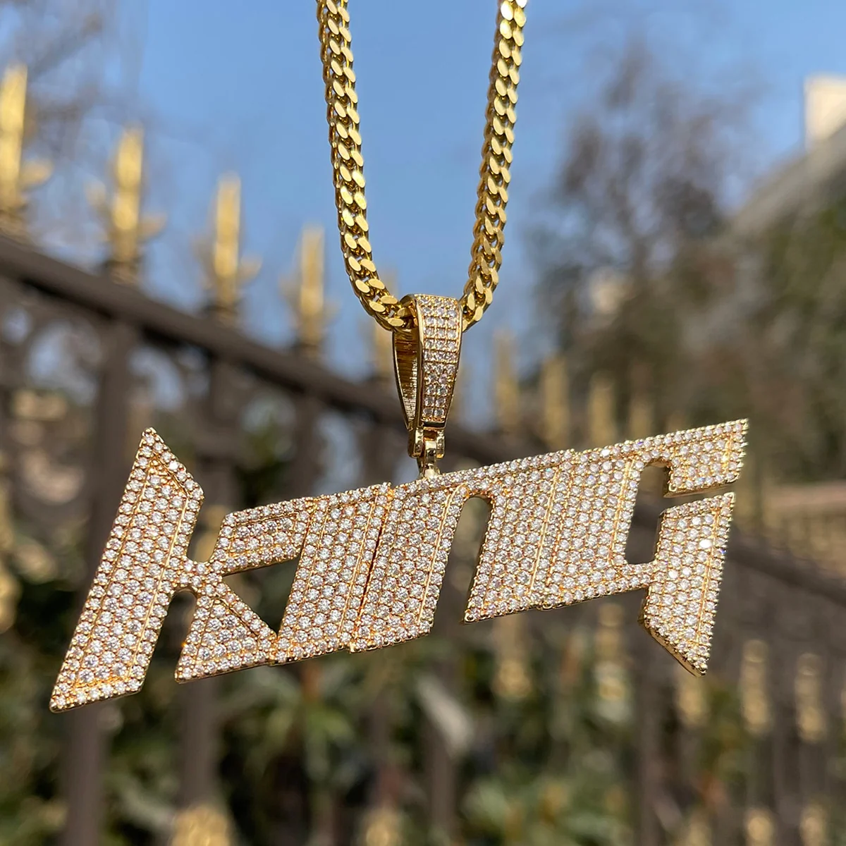 Luxury Font VVS Iced Out Personalized Custom Name Necklace Pendant - Image 3