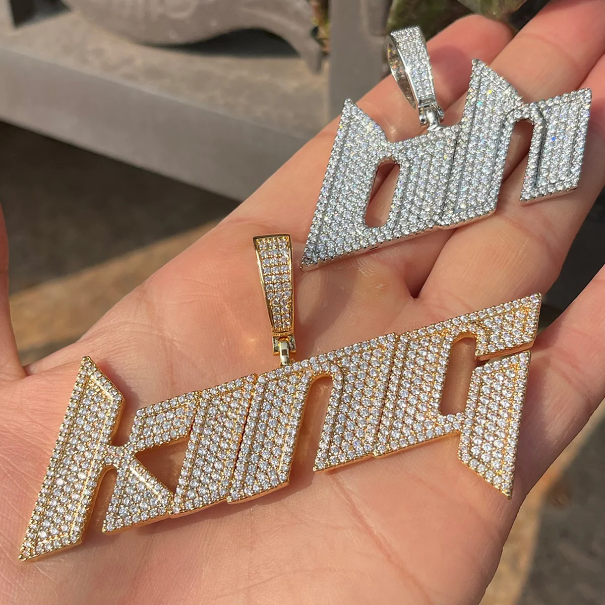 Luxury Font VVS Iced Out Personalized Custom Name Necklace Pendant - Image 5