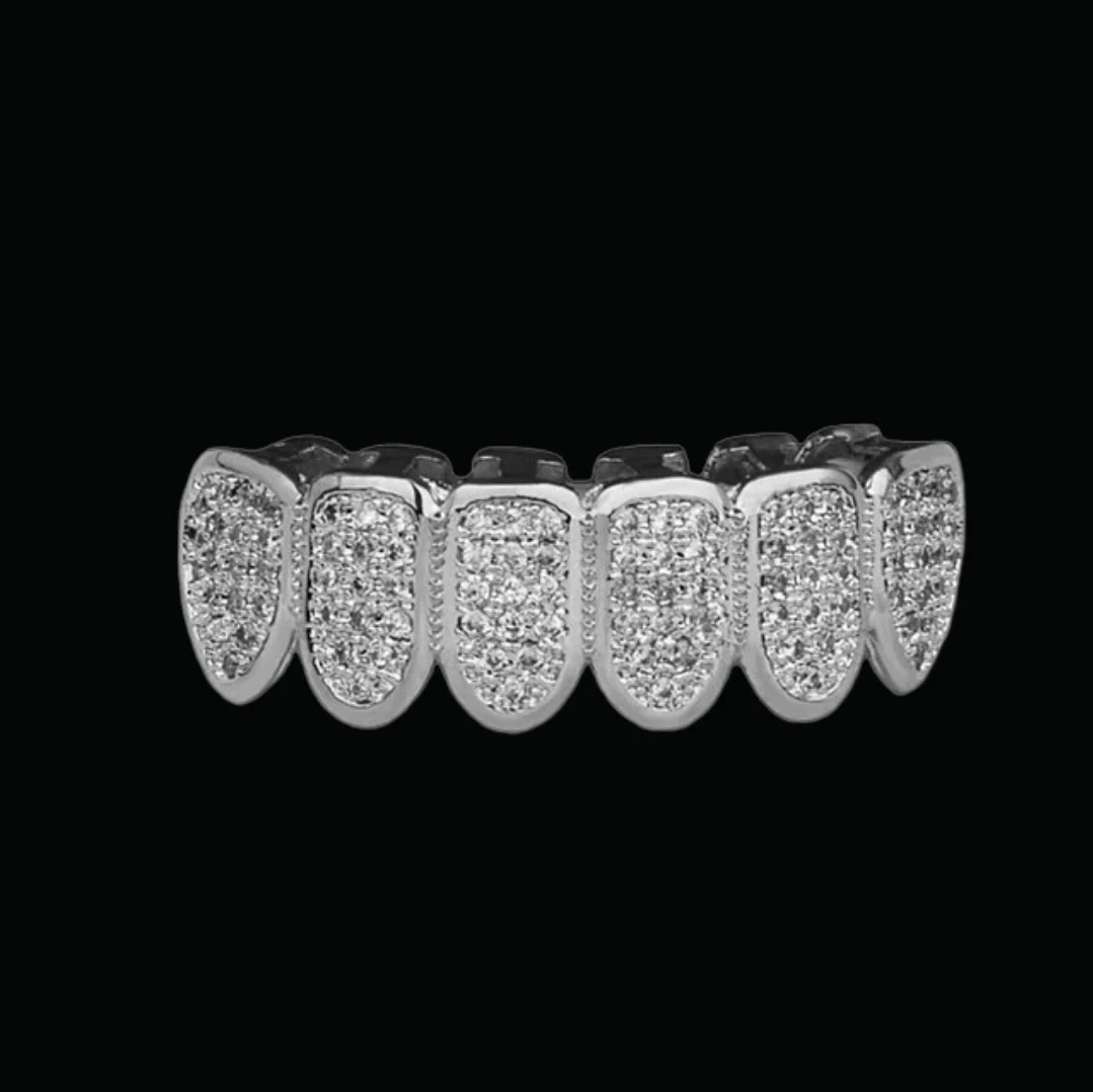 Micro Pave Fuchsia Iced Out Diamond Grillz - Image 4