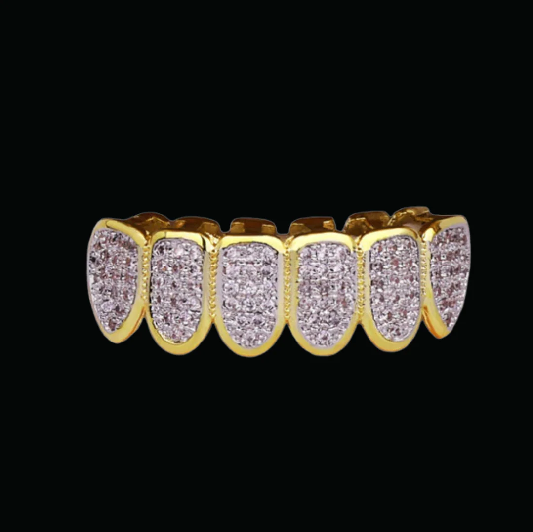 Micro Pave Fuchsia Iced Out Diamond Grillz - Image 5