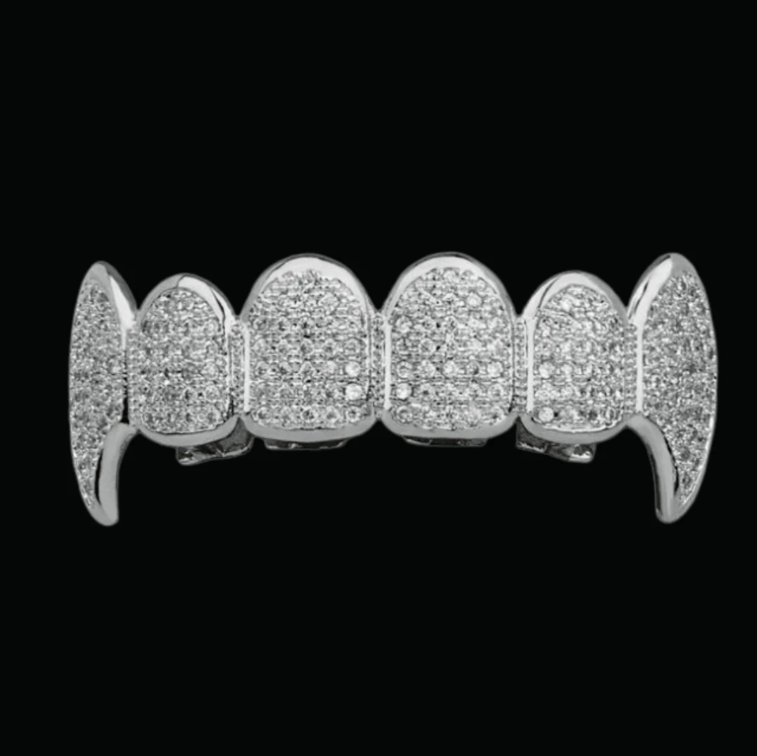 Micro Pave Fuchsia Iced Out Diamond Grillz - Image 6