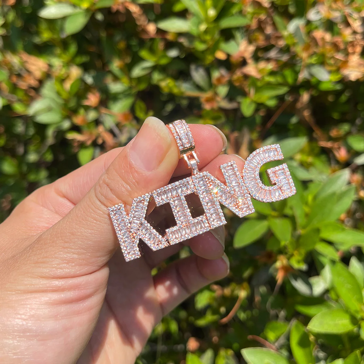 Minimal VVS Iced Out Personalized Custom Name Necklace Pendant - Image 3