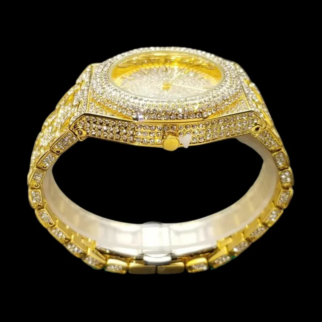 Luxury Bust Down Date VVS Iced Out Diamond Watch - Image 6