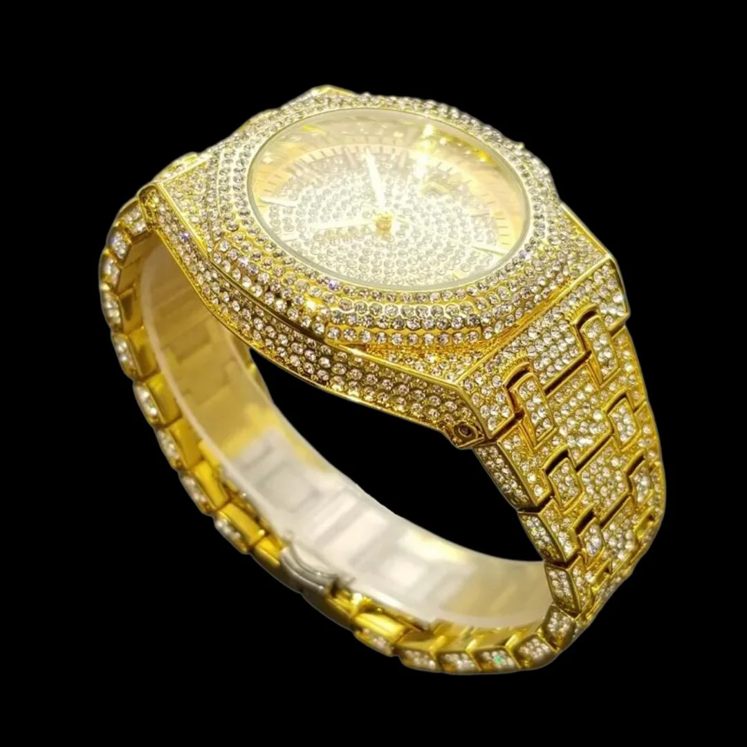 Luxury Bust Down Date VVS Iced Out Diamond Watch - Image 8