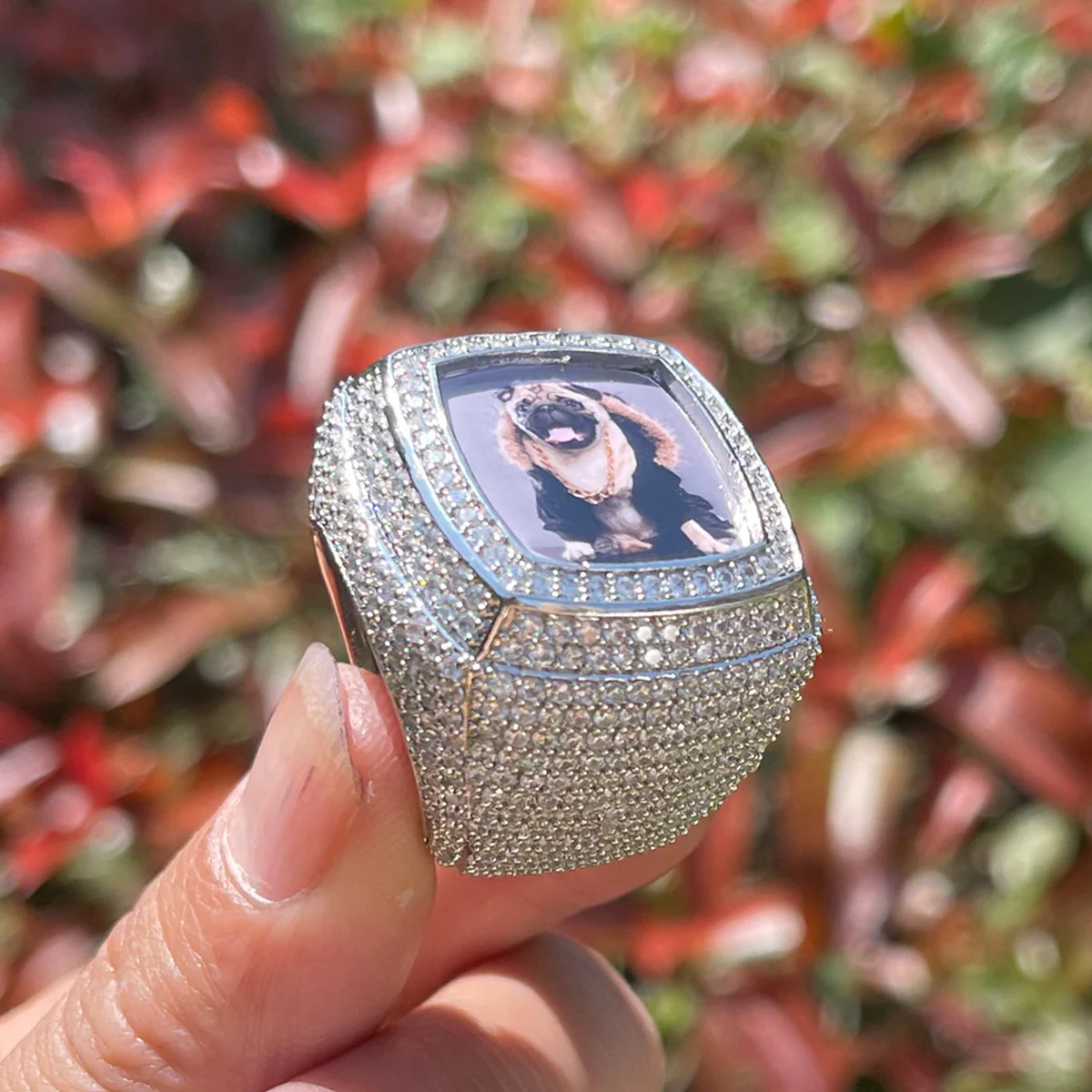 Photo Ice Frame Edition Iced Out Diamond Ring - Image 2