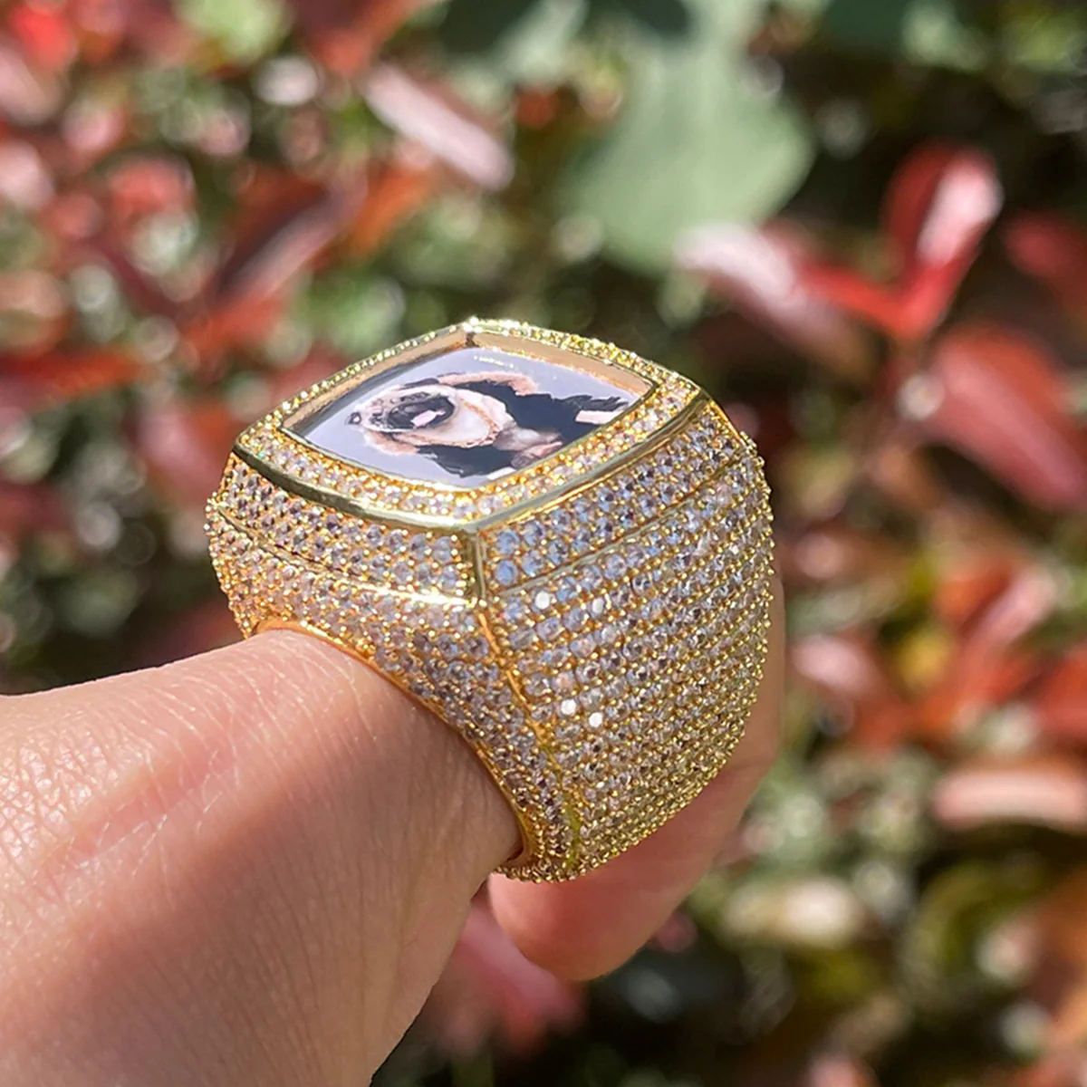 Photo Ice Frame Edition Iced Out Diamond Ring - Image 4