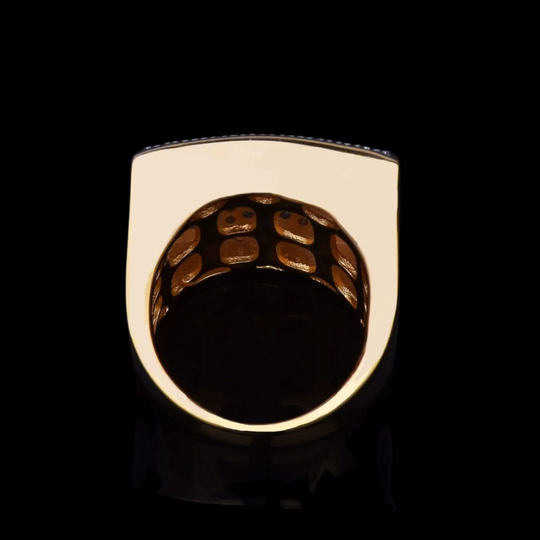 Oval Square Cubic Iced Out Diamond Ring - Image 14