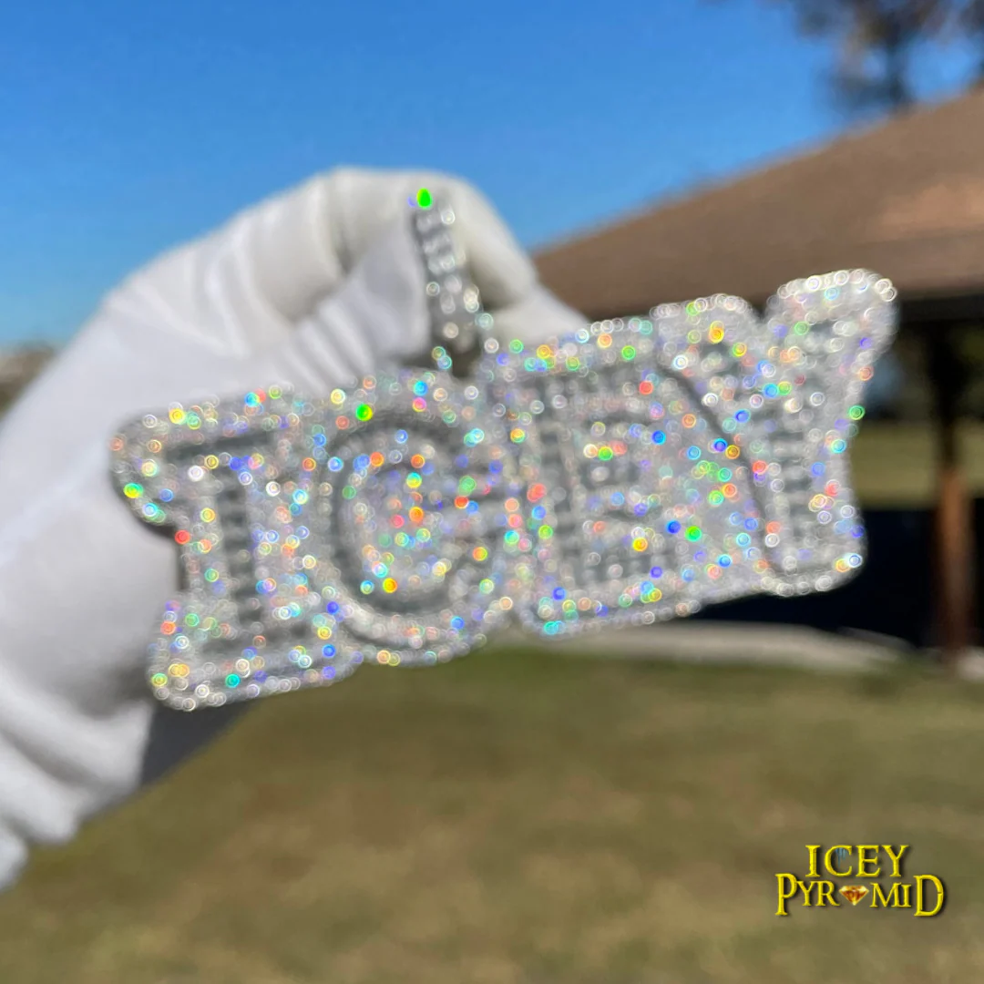 Overflow Stones Loaded with Diamond Iced Out Personalized Custom Name Necklace Pendant - Image 18