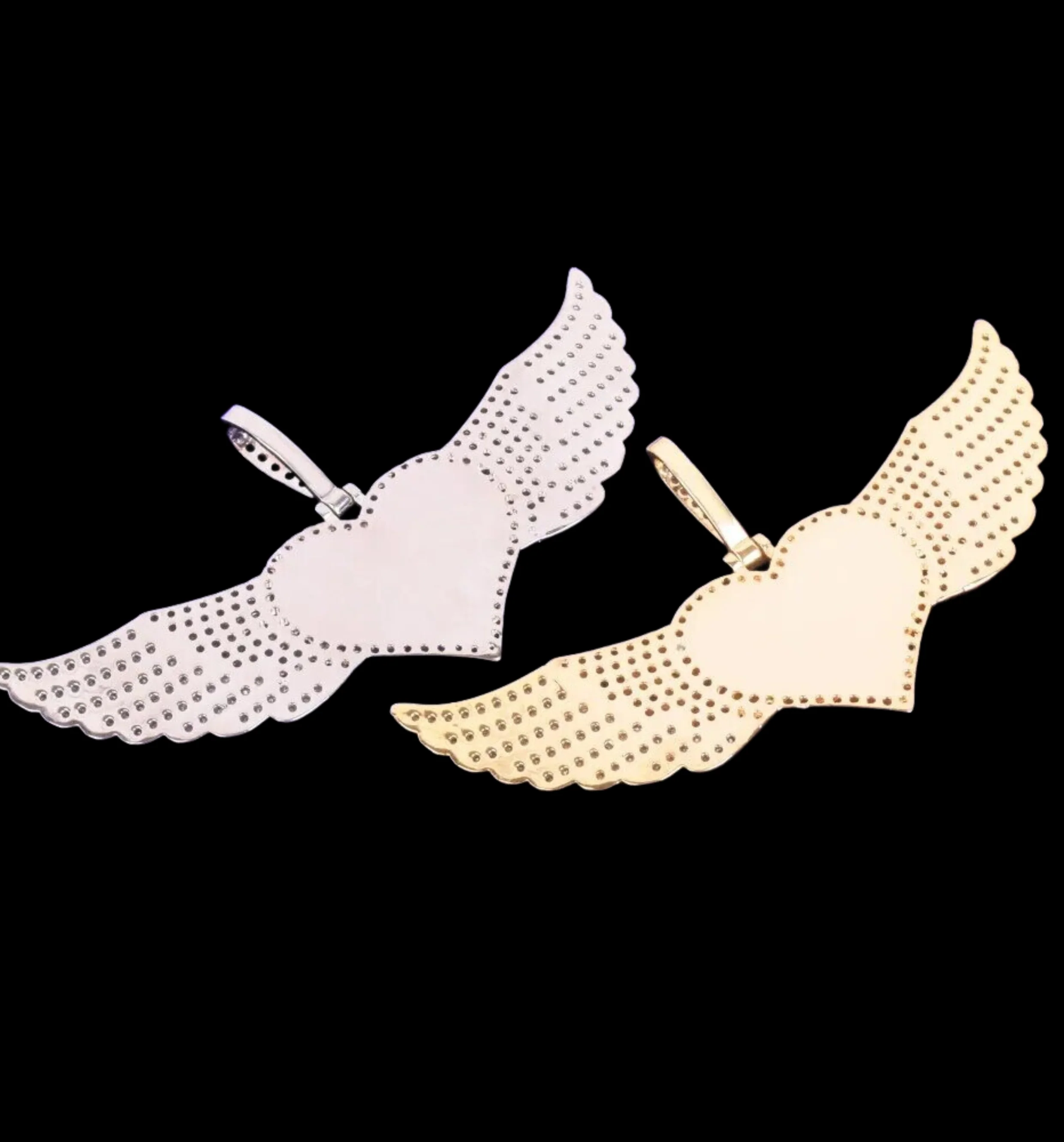 Long Wings Heart Custom Photo Picture Pendant Necklace - Image 10