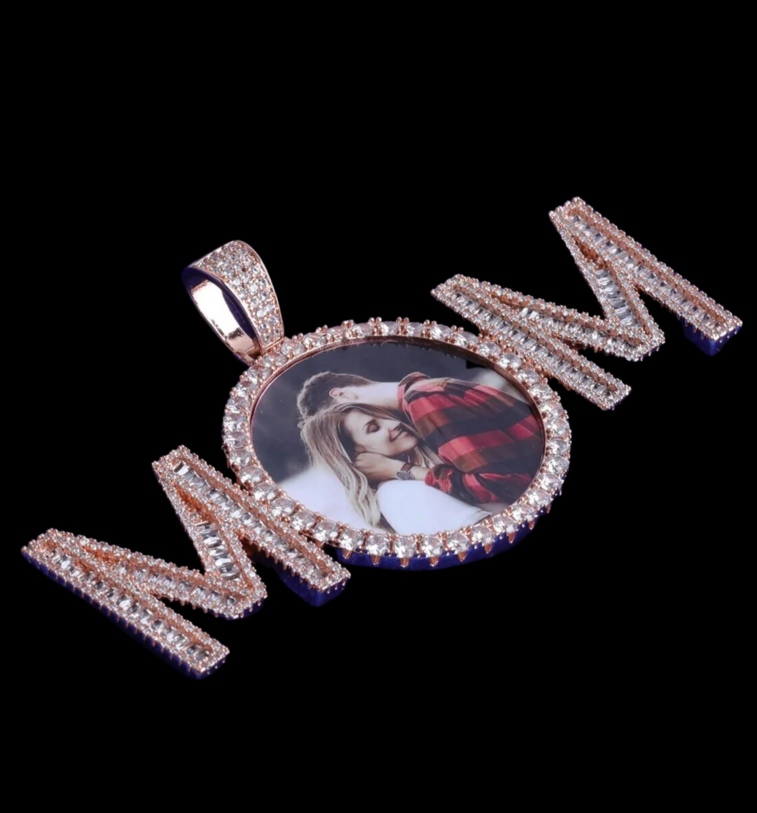 Mom Letters Custom Photo Picture Pendant Necklace - Image 6