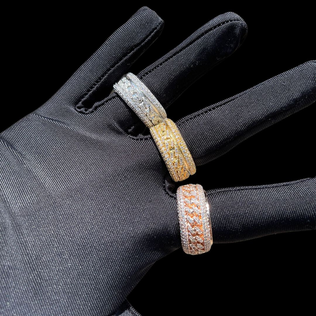 Prong Setting Spinnig Iced Out Diamond Ring - Image 3