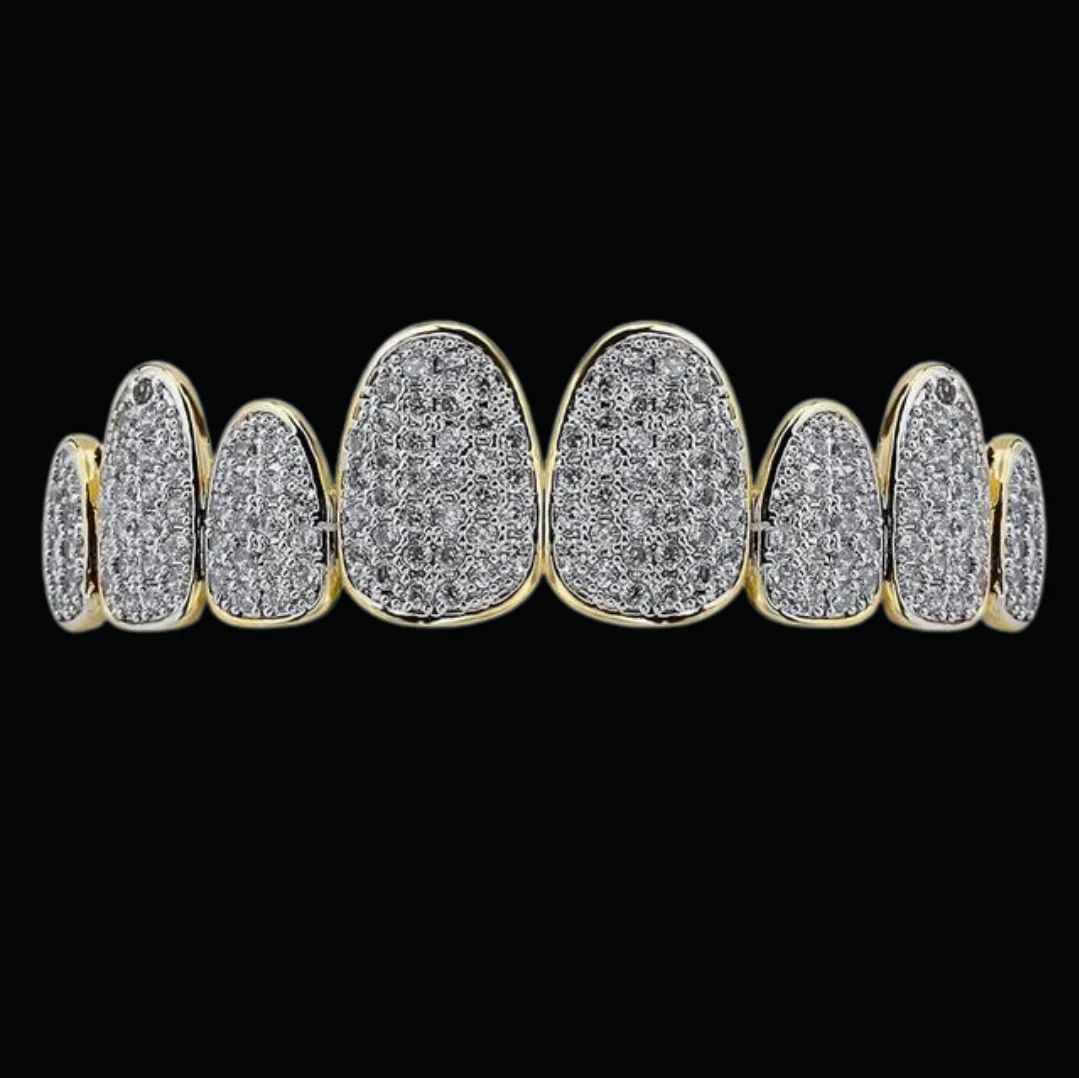 Punk Teeth Caps Cosplay Iced Out Diamond Grillz - Image 3