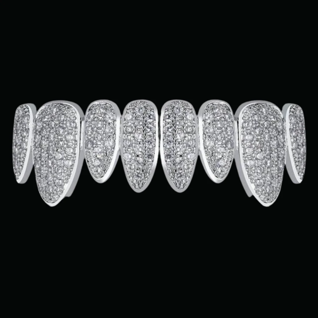 Punk Teeth Caps Cosplay Iced Out Diamond Grillz - Image 4