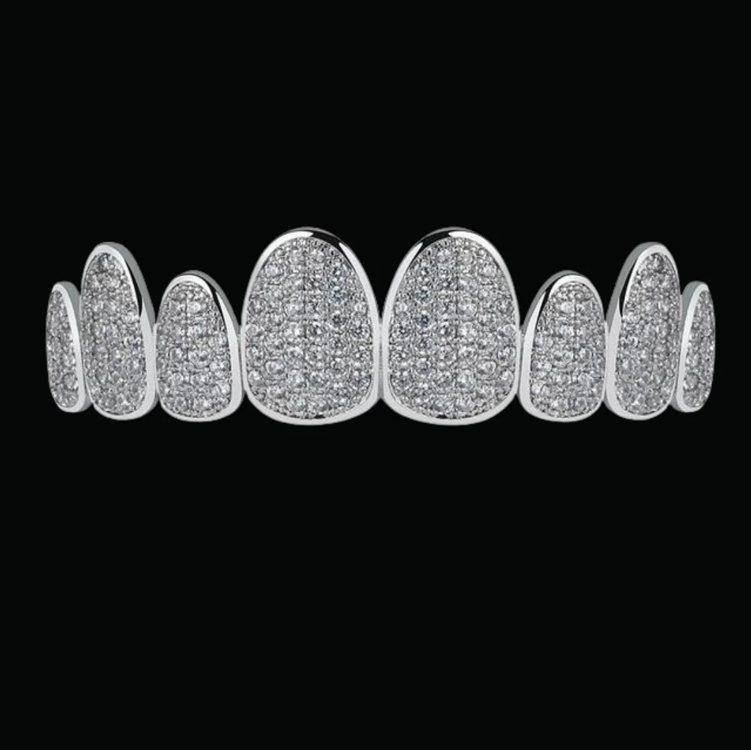 Punk Teeth Caps Cosplay Iced Out Diamond Grillz - Image 6