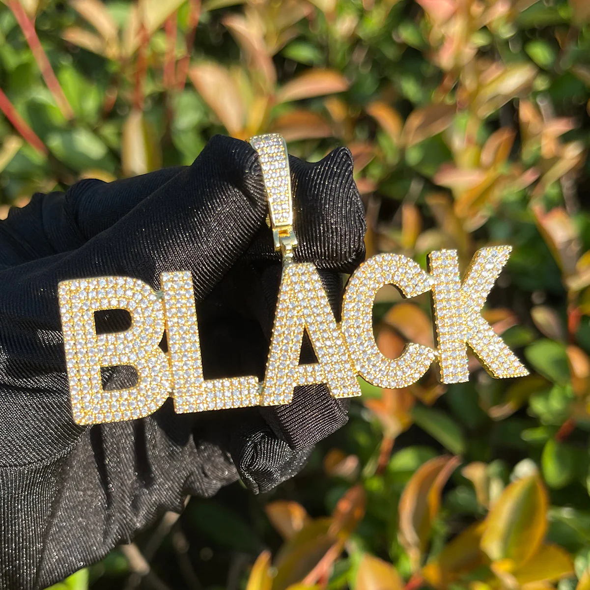 Pure Minimal Iced Out Personalized Custom Name Necklace Pendant