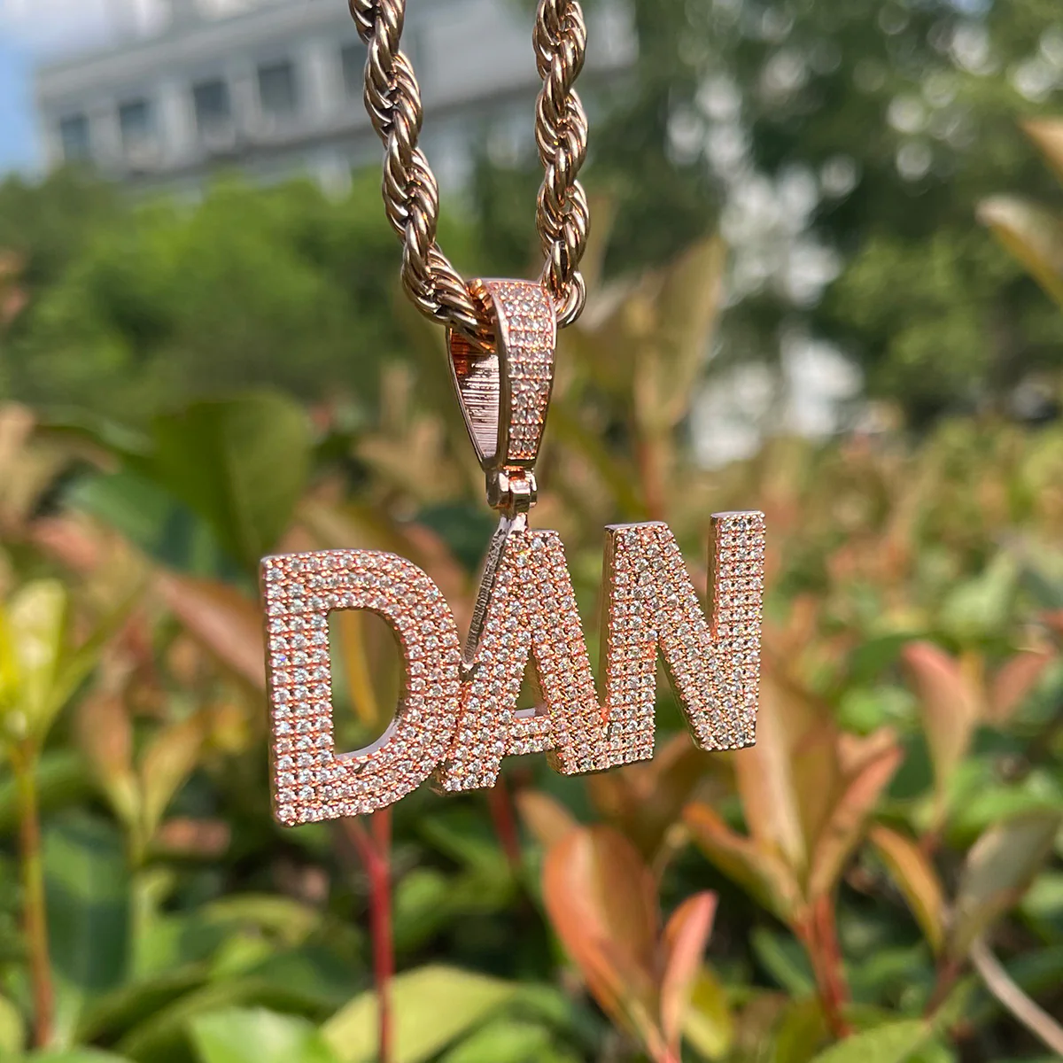 Pure Minimal Iced Out Personalized Custom Name Necklace Pendant - Image 2