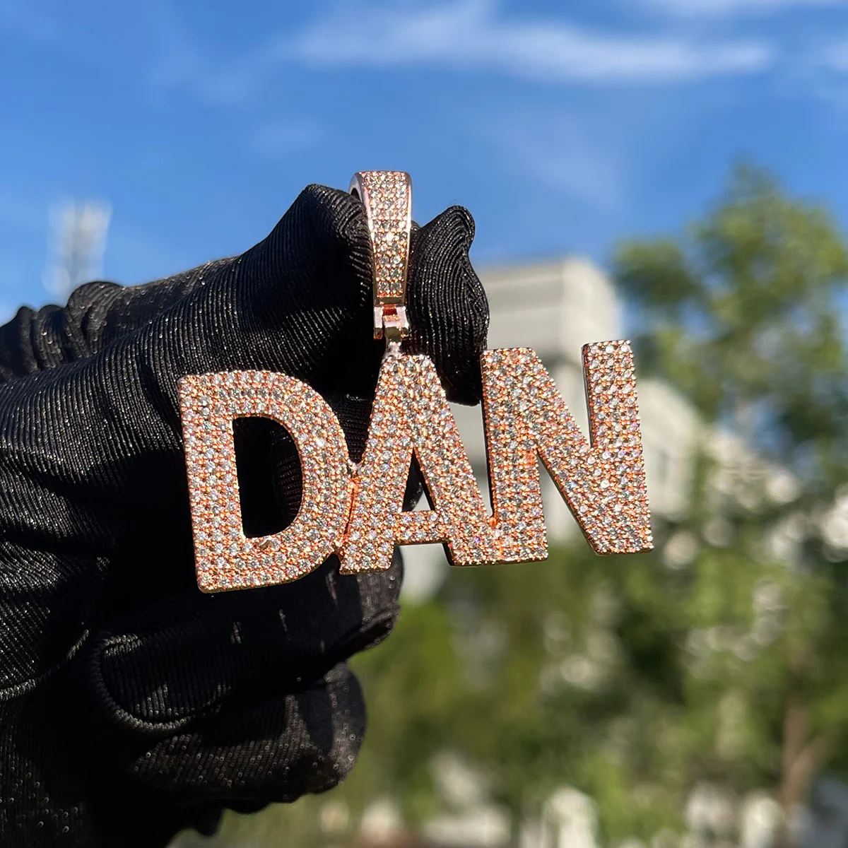 Pure Minimal Iced Out Personalized Custom Name Necklace Pendant - Image 3