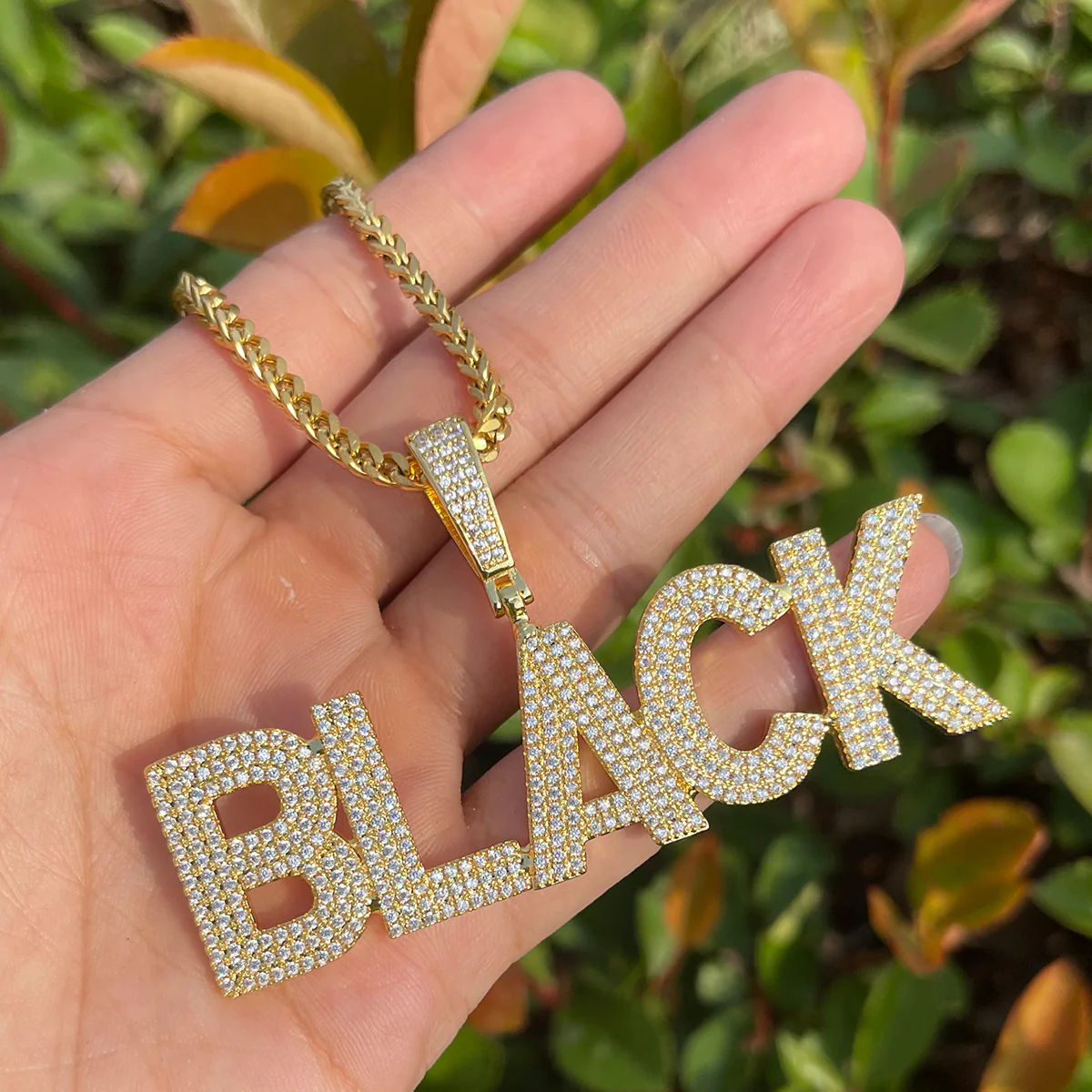 Pure Minimal Iced Out Personalized Custom Name Necklace Pendant - Image 5