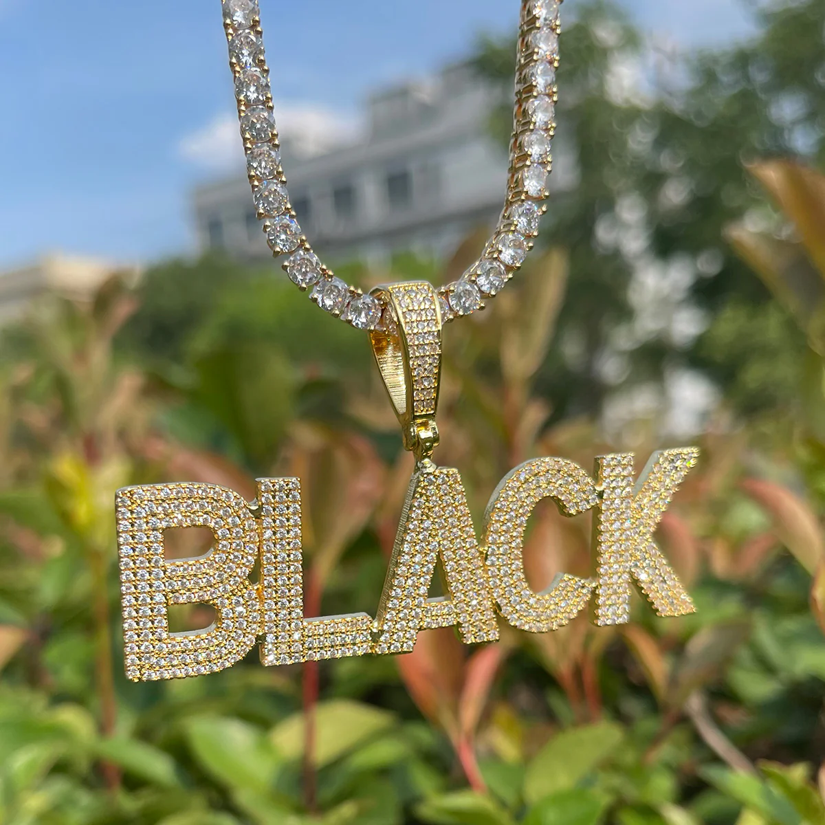 Pure Minimal Iced Out Personalized Custom Name Necklace Pendant - Image 6