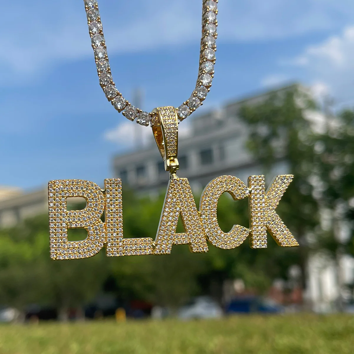 Pure Minimal Iced Out Personalized Custom Name Necklace Pendant - Image 7