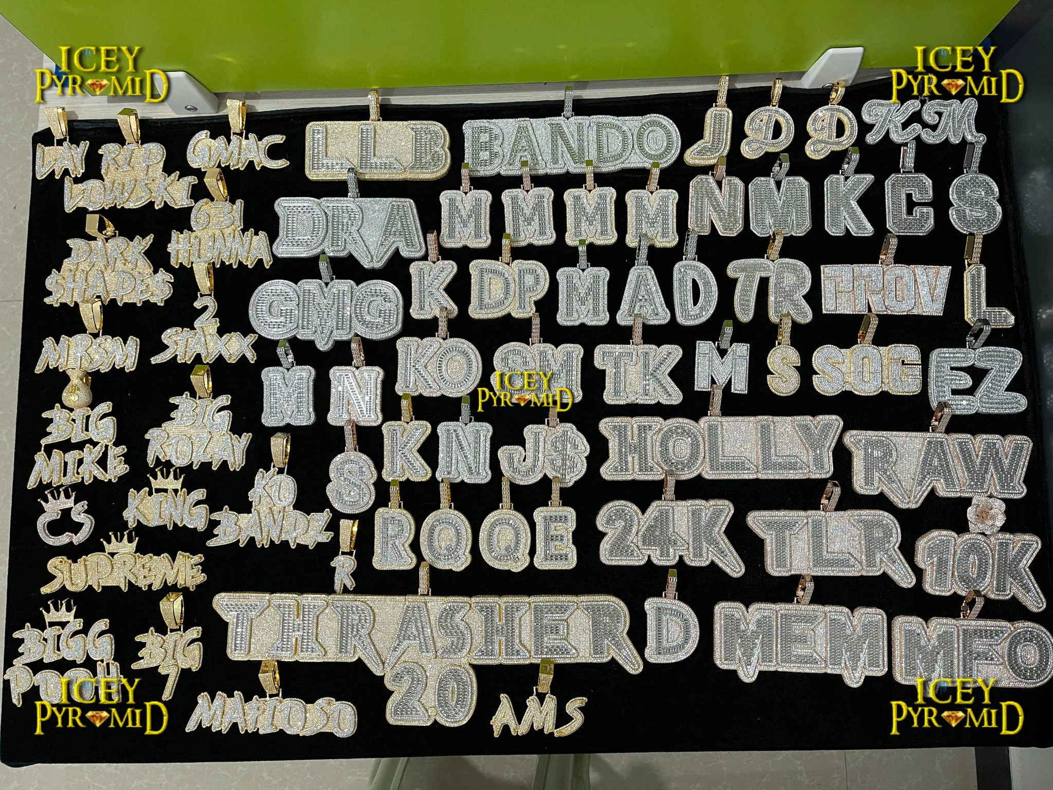 Rich Baguette n Diamond Iced Out Personalized Custom Name Necklace Pendant - Image 20