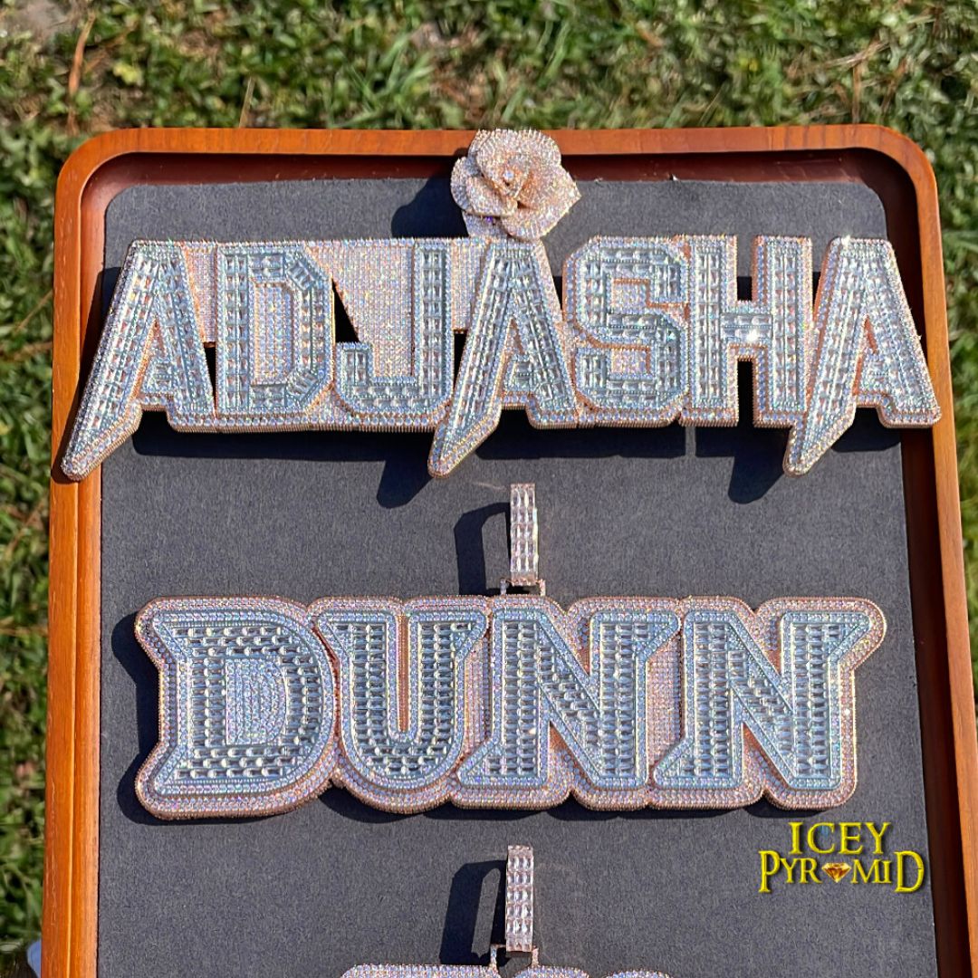 Rising Rose Edition Rose Flower Bail Iced Out Personalized Custom Name Necklace Pendant - Image 8