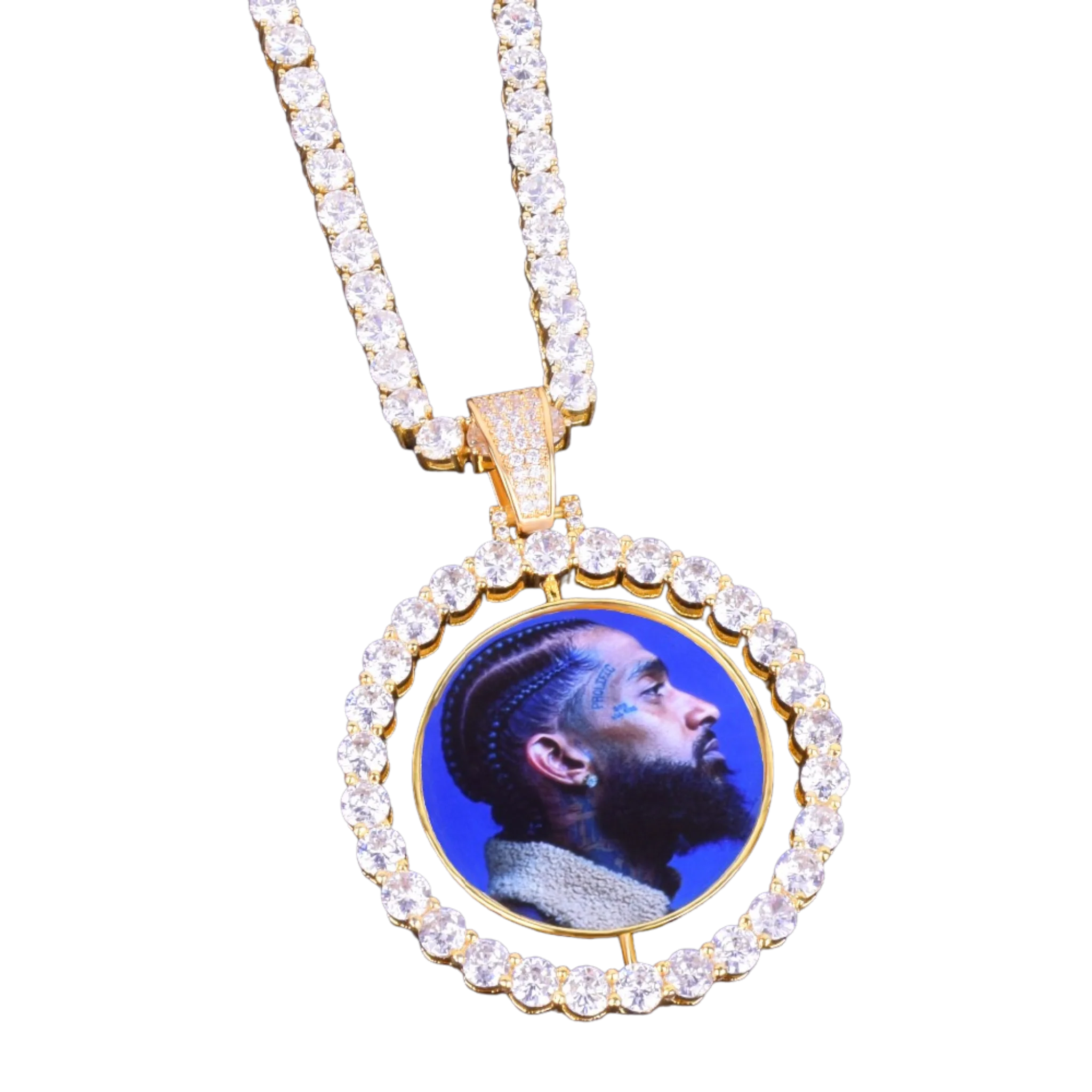 Rotating Double-Sided Medallions Spinning Custom Photo Picture Pendant Necklace - Image 6
