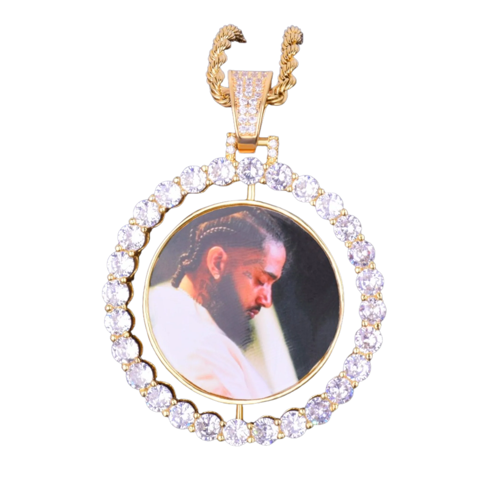 Rotating Double-Sided Medallions Spinning Custom Photo Picture Pendant Necklace - Image 7