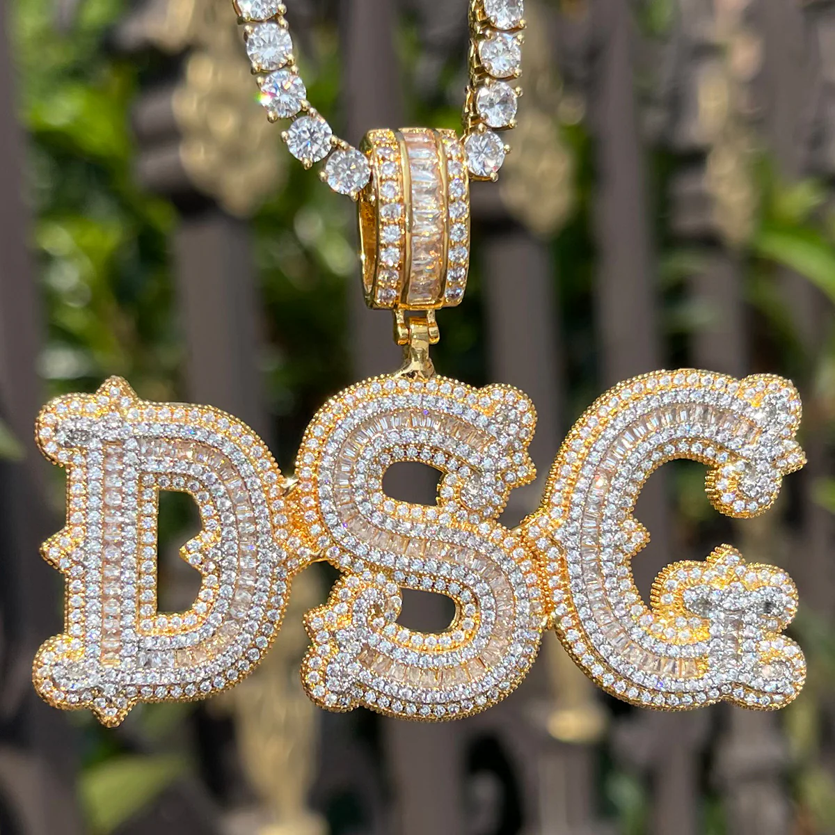 Sharp Attention Iced Out Personalized Custom Name Necklace Pendant - Image 4