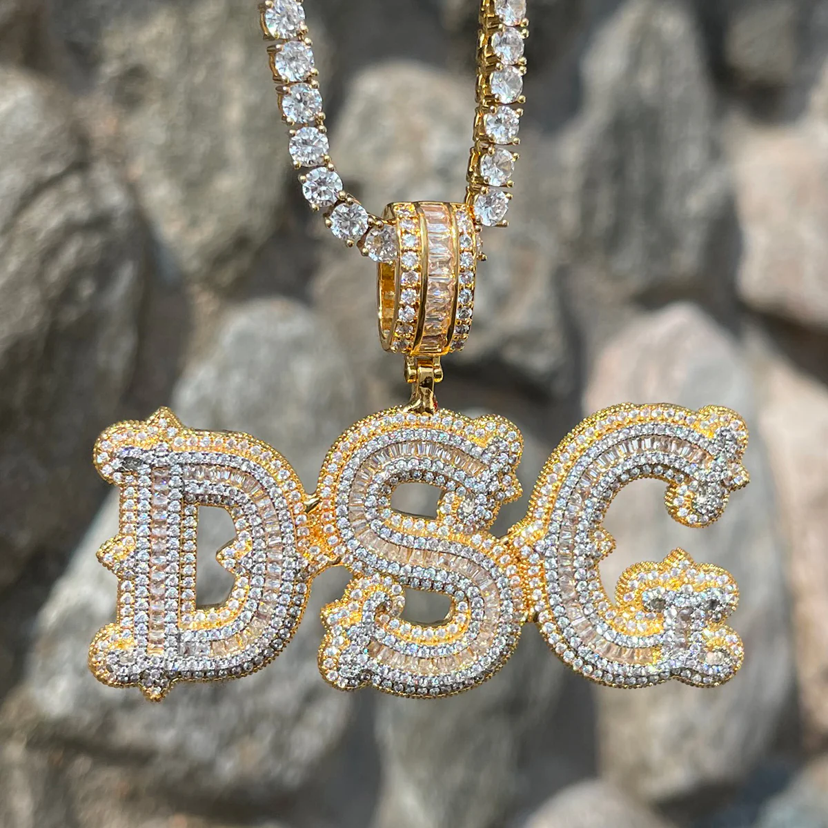 Sharp Attention Iced Out Personalized Custom Name Necklace Pendant - Image 8