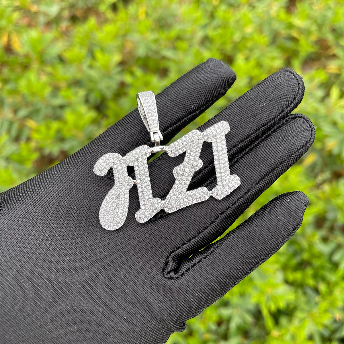 Slim Colorful Lux Iced Out Personalized Custom Name Necklace Pendant - Image 3