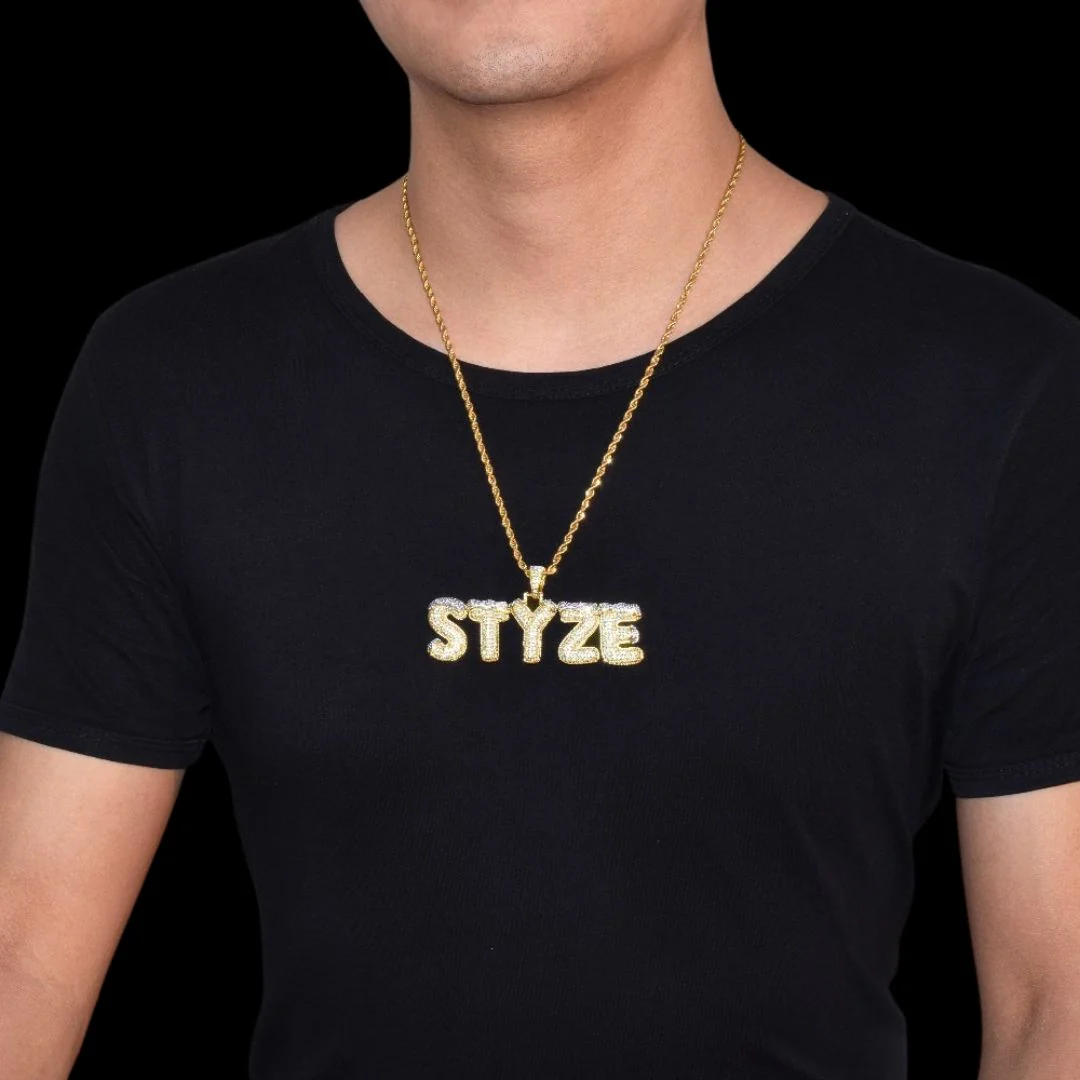 Snowy Drip Iced Out Personalized Custom Name Necklace Pendant - Image 12