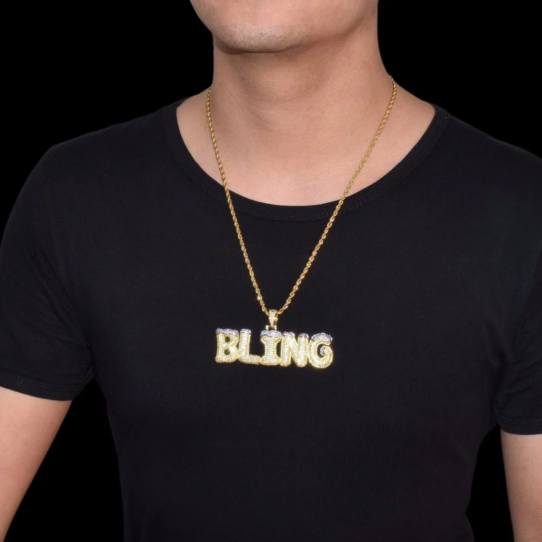 Snowy Drip Iced Out Personalized Custom Name Necklace Pendant - Image 14