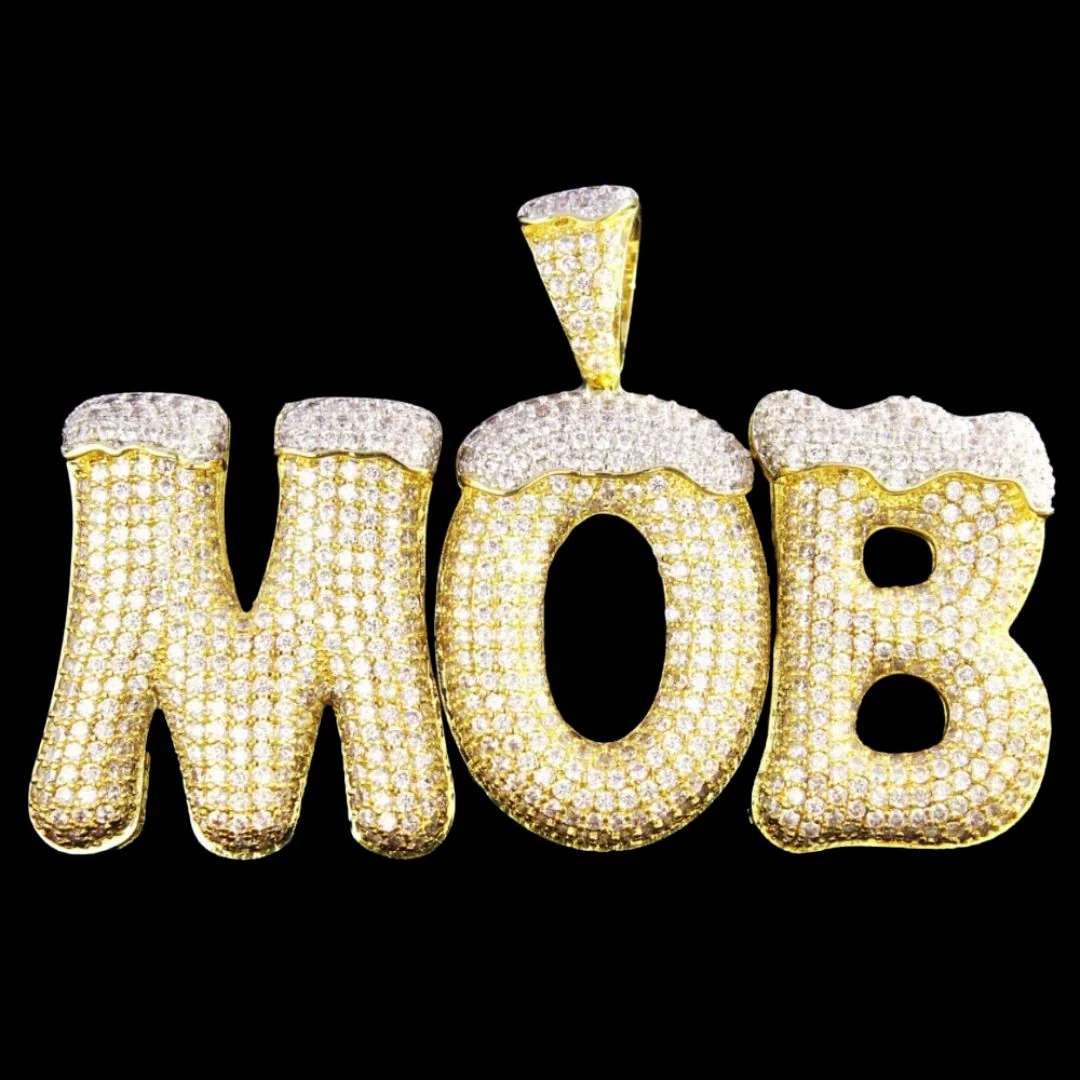 Snowy Drip Iced Out Personalized Custom Name Necklace Pendant - Image 2