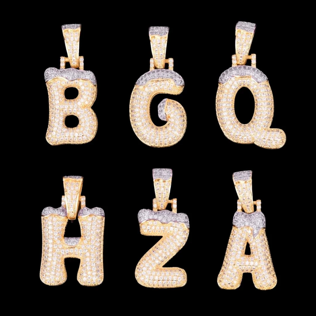 Snowy Drip Iced Out Personalized Custom Name Necklace Pendant - Image 5
