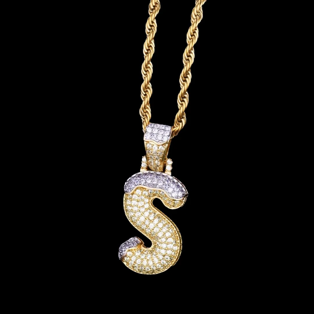 Snowy Drip Iced Out Personalized Custom Name Necklace Pendant - Image 9
