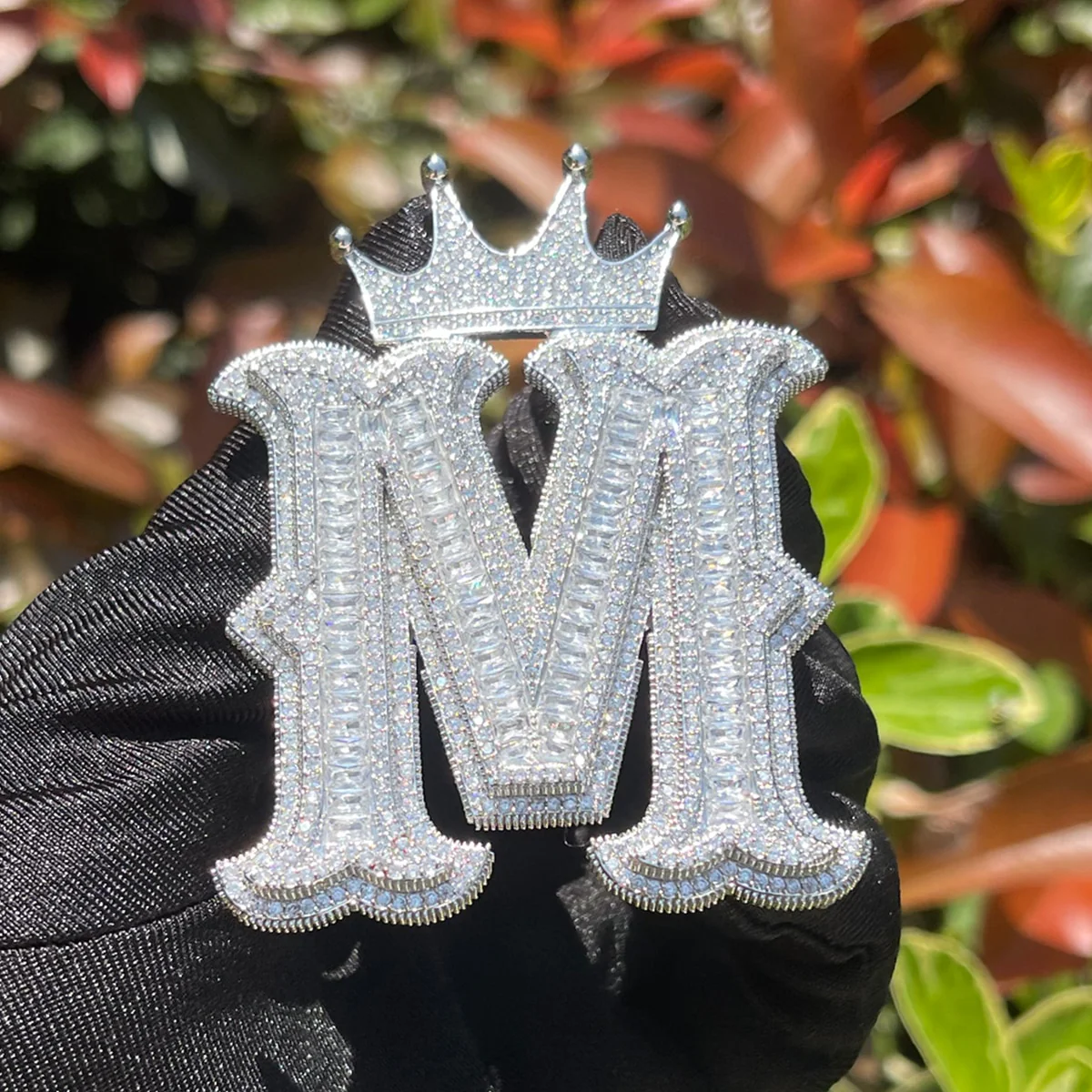 Special Crown Edition Iced Out Initial Custom Name Necklace Pendant - Image 11