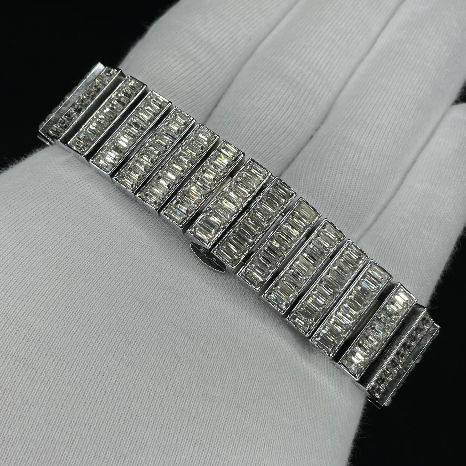 Square Fully Diamond Date Iced Out Diamond Watch - Image 12