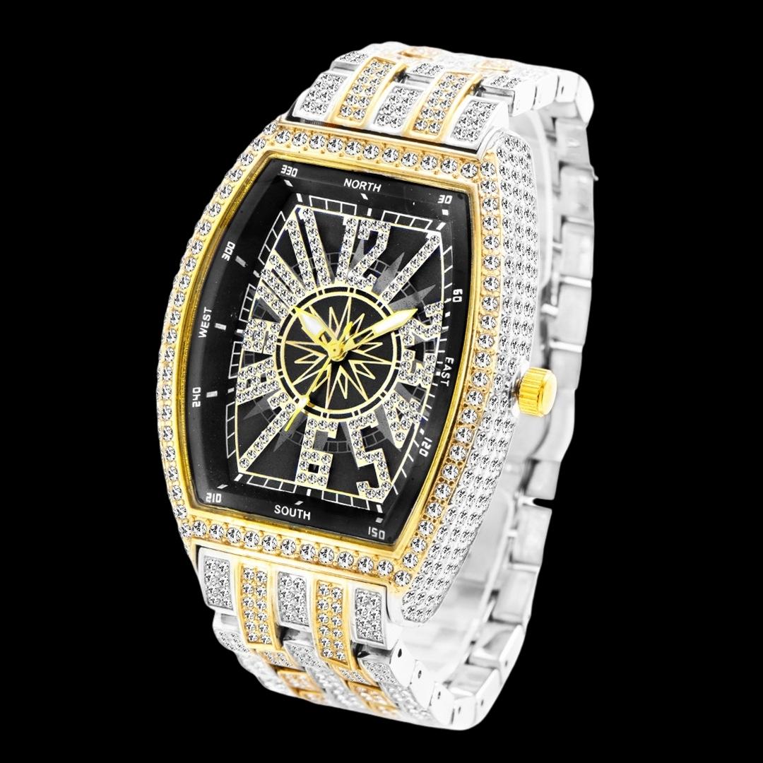 Star Sky Compass Dial Bling Iced Out Diamond Watch - Image 2