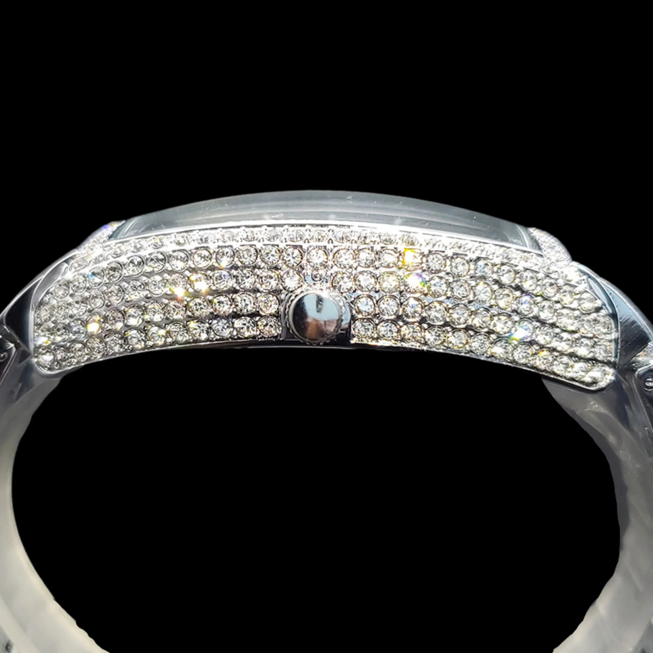 Star Sky Compass Dial Bling Iced Out Diamond Watch - Image 7