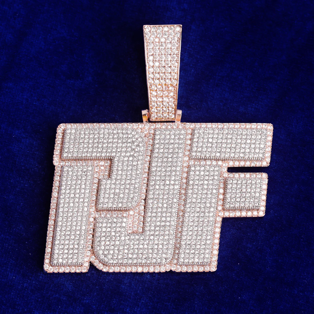 Sticky Letters Extra Shine Iced Out Personalized Custom Name Necklace Pendant - Image 3