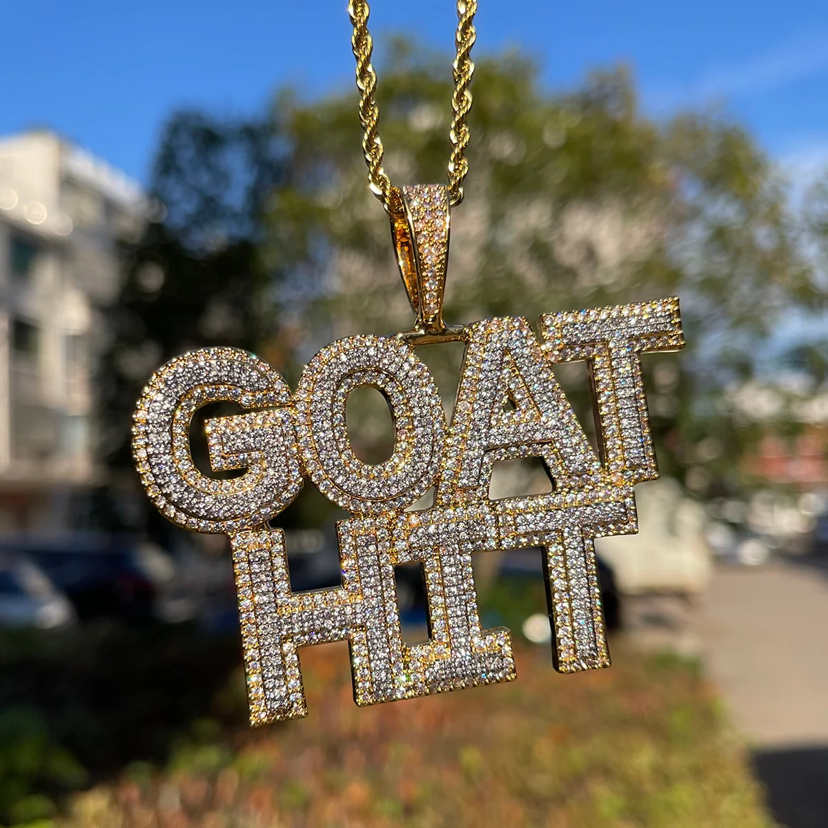 Tennis and Shine Iced Out Personalized Custom Name Necklace Pendant - Image 2