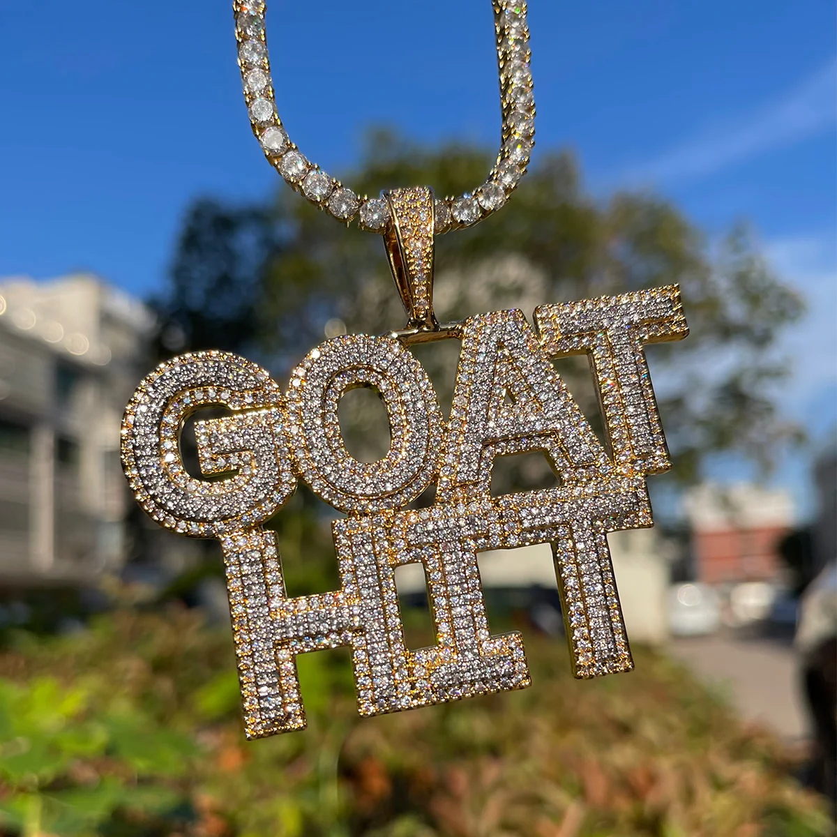 Tennis and Shine Iced Out Personalized Custom Name Necklace Pendant - Image 7