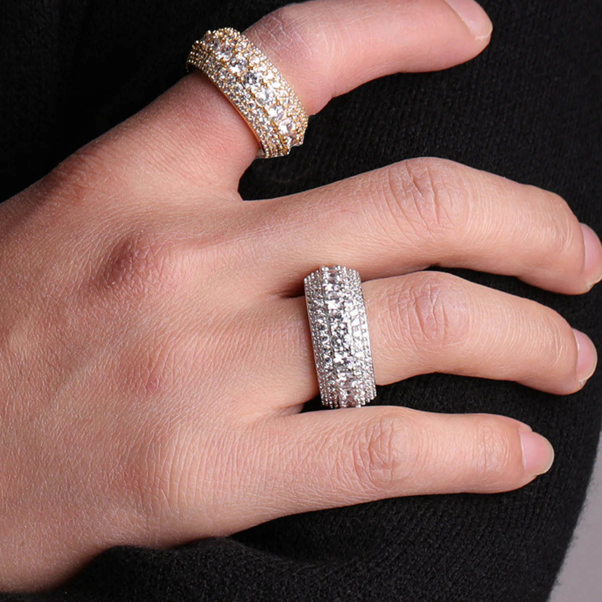 Tennis and Stones Iced Out Diamond Ring - Image 7