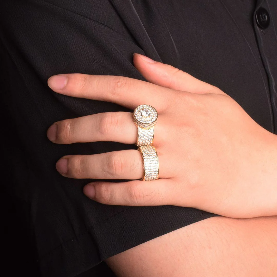 Tennis Cut Round Iced Out Diamond Ring - Image 3