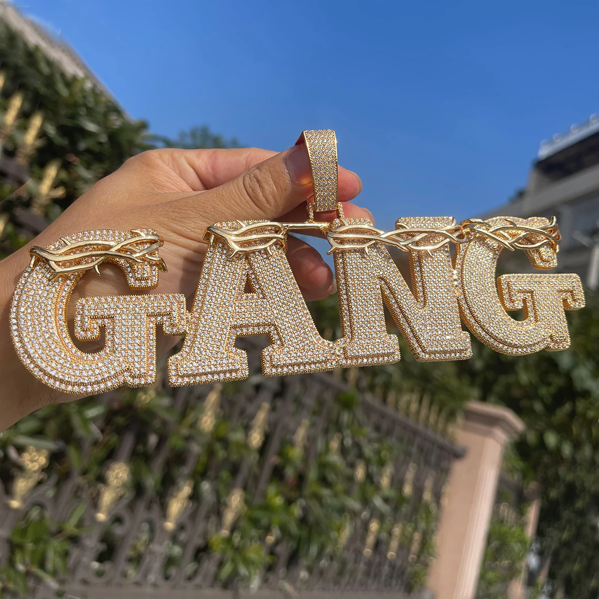 Thorn Crown Edition Iced Out Personalized Custom Name Necklace Pendant - Image 11
