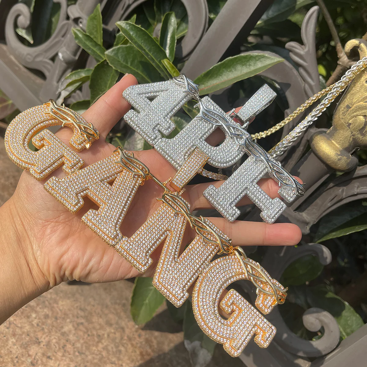 Thorn Crown Edition Iced Out Personalized Custom Name Necklace Pendant - Image 5