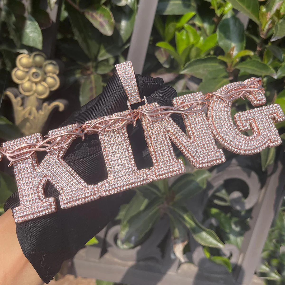 Thorn Crown Edition Iced Out Personalized Custom Name Necklace Pendant - Image 7