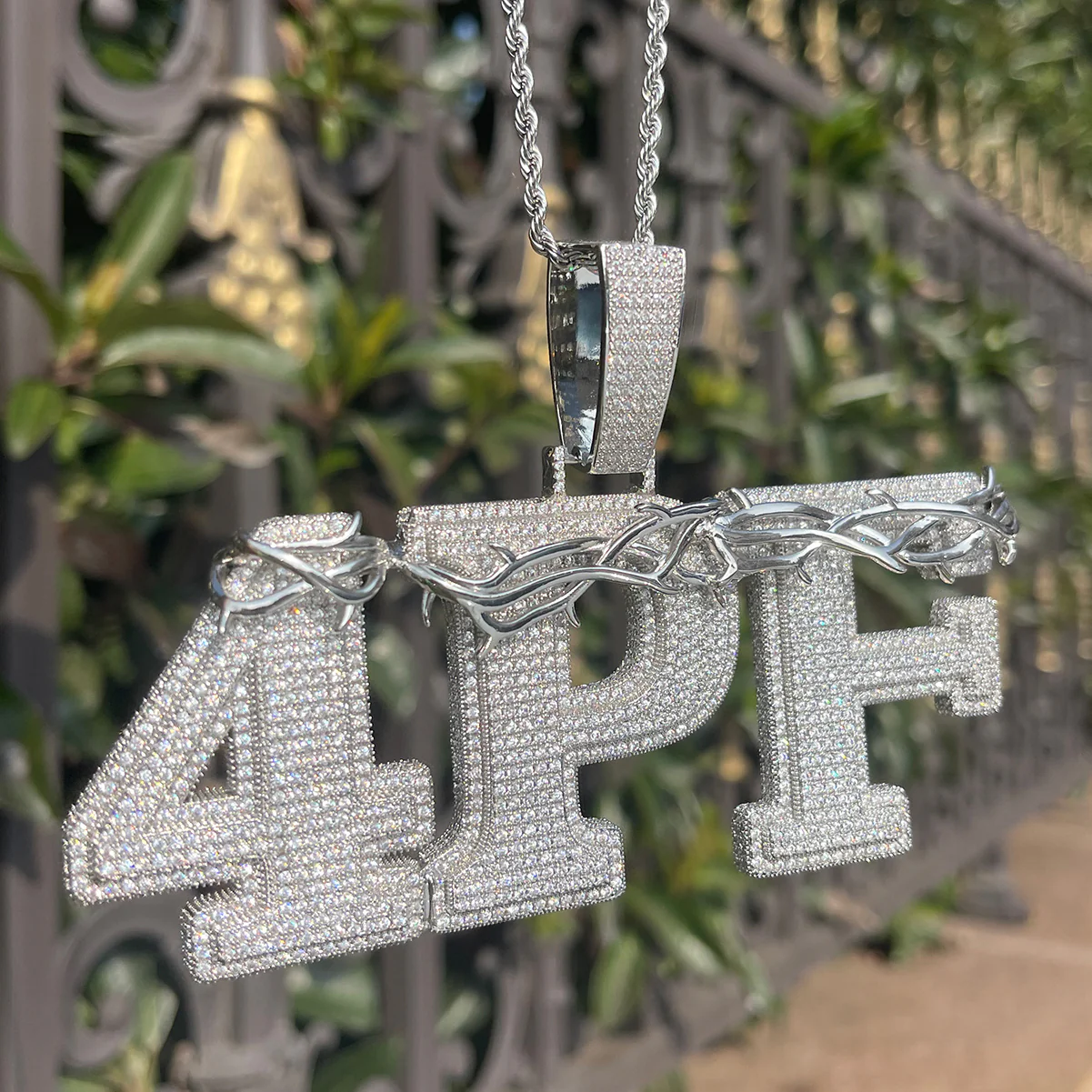 Thorn Crown Edition Iced Out Personalized Custom Name Necklace Pendant - Image 8